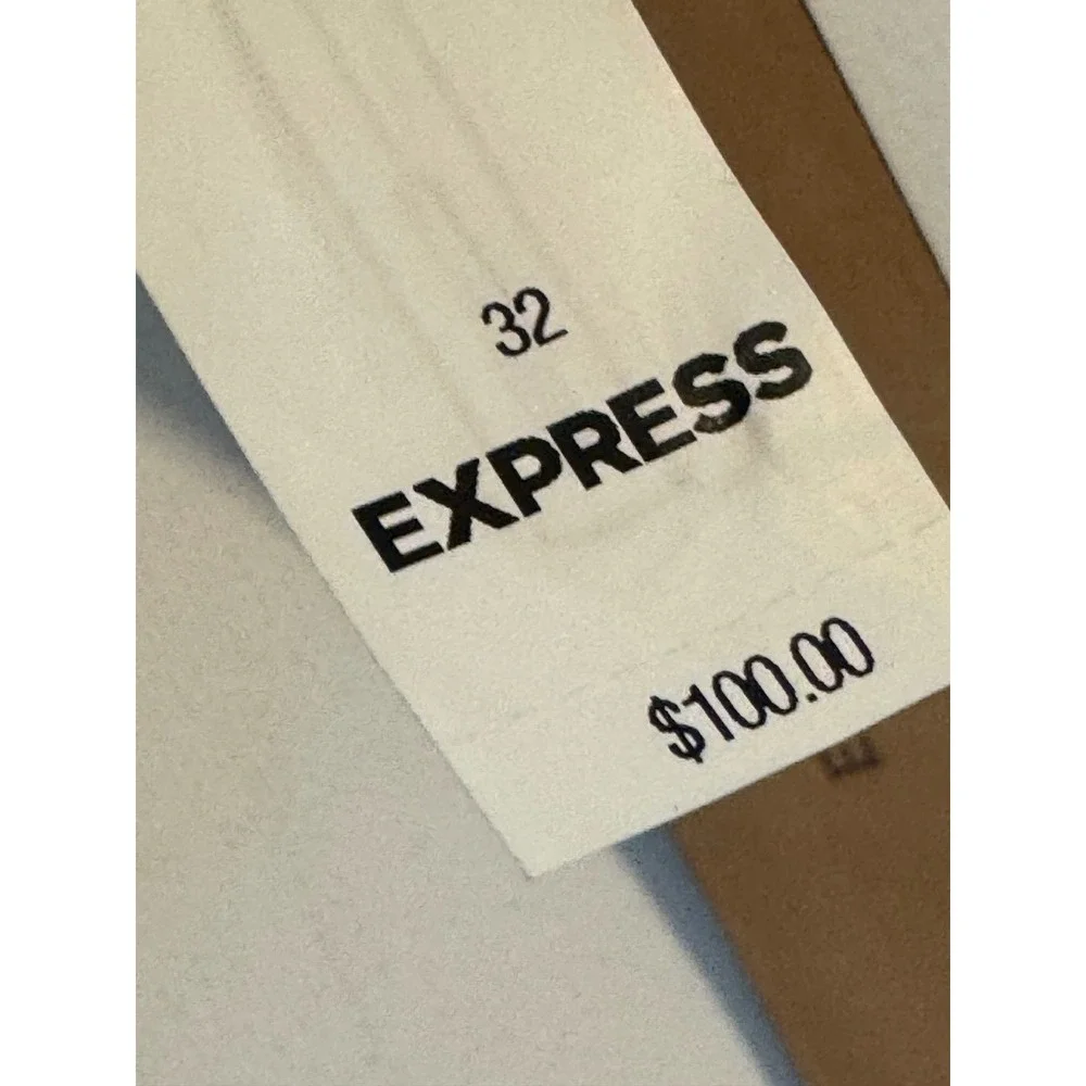 Express Edition Premium Italian Leather Belt Brown 32 Made In Italy NWT $100